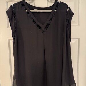 Daniel Rainn Black Blouse. 2X